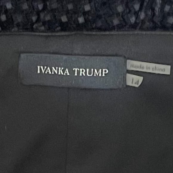 Ivanka Trump Black Textured Long Sleeve Velvet Party Dress - Picture 5 of 7